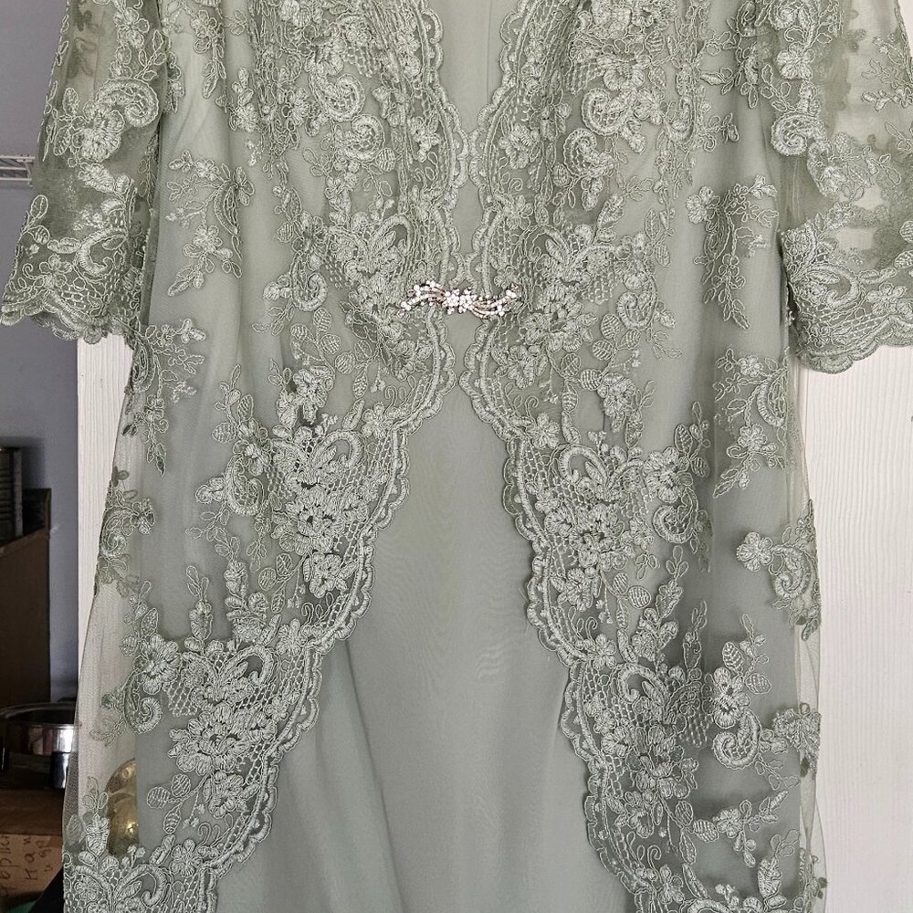 Lace sage dress